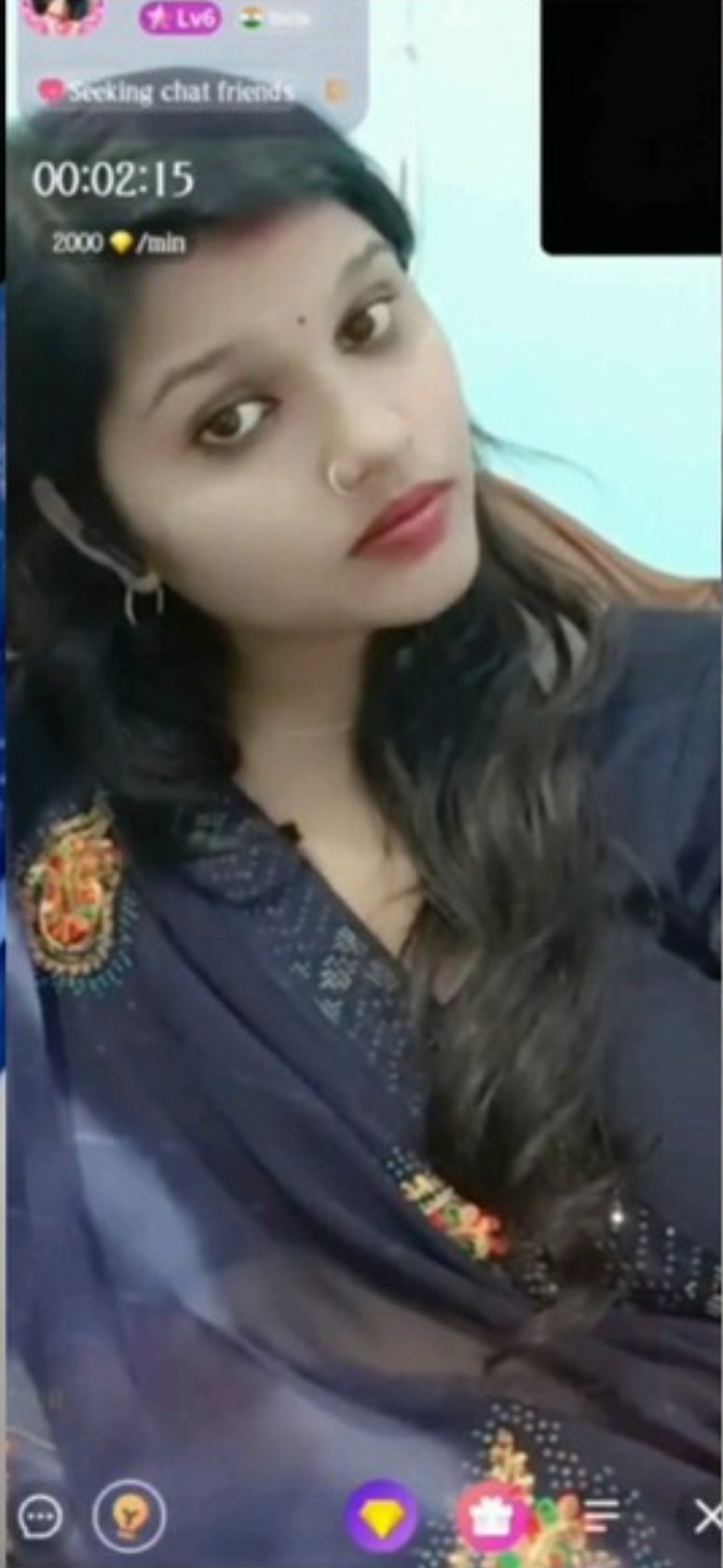 Beautiful Indian Girl Jannat Showing Boobs On Chamet Live