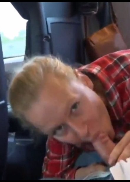 Blonde Teen girl Start Blow job in Running Train And Swallow whole Cum