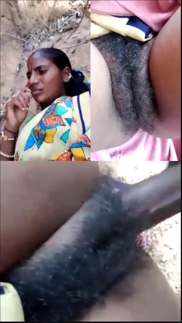 Tamil Hairy Pussy Aunty Outdoor Fucked